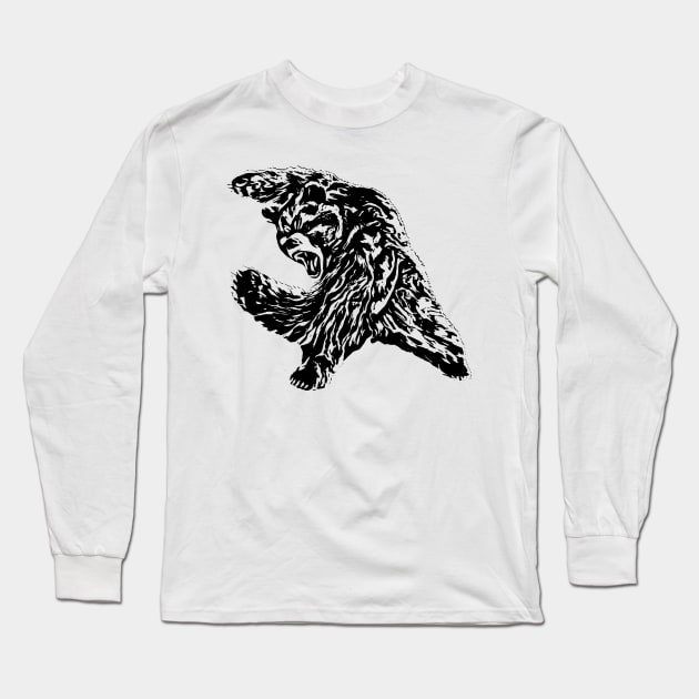 Grizzly Long Sleeve T-Shirt by Nimmersatt